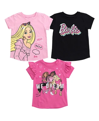 Barbie Girls 3 Pack T-Shirts to