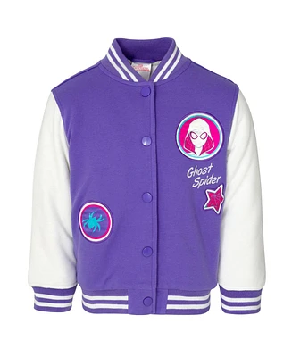 Marvel Toddler Girls Spider-Man Spider-Gwen Varsity Bomber Jacket to