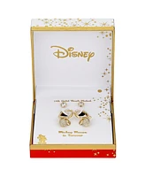 Disney Crystal and Cubic Zirconia Mickey Mouse Fireball Hoop Stud Earring Set