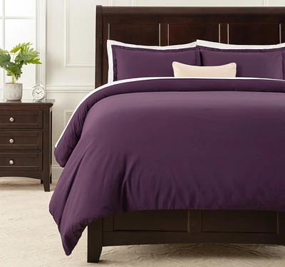 Chanasya Premium Solid Duvet Cover Set - (90” x 90”) & 2 Pillow Shams (20” 26”) 3-Piece