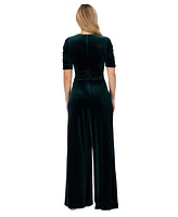 Vince Camuto Petite V-Neck Twist-Detail Velvet Jumpsuit