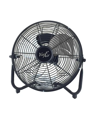 Vie Air 12 Inch High Velocity All Metal Tilting 3 Speed Floor Fan