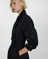 Mango Women's Double-Button Trench Coat