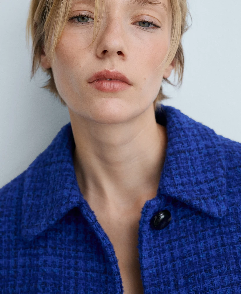 Mango Women's Buttons Detail Tweed Jacket