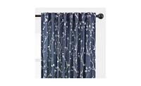 Chanasya Premium 2-Panel Sakura Cherry Tree Soft Velvet Curtains - 3-in-1 Back Tab, Rod Pocket