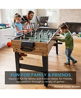 Best Choice Products 2x4ft 10-in-1 Combo Game Table Set w/ Hockey, Foosball, Pool, Shuffleboard, Ping Pong