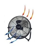 Vie Air 20 Inch Industrial Tilting High Velocity 3 Speed Metal Floor Fan