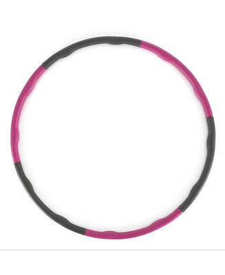 HolaHatha 900G 6 Piece Weighted Fitness Hula Hoop for Home Workouts and Toning