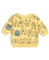 Winnie the Pooh Toddler Boys Disney Mickey Mouse French Terry Sweatshirt and Shorts