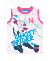 Marvel Girls Spider-Man Spider-Gwen Ghost Spider Tank Top and Bike Shorts to