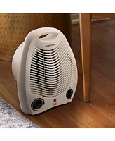 Vie Air 1500W Portable 2 Settings White Office Fan Heater with Adjustable Thermostat