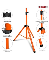 5 Core Speaker Stand Tripod Heavy Duty Adjustable Up to 72 Inch Dj Studio Monitor Stands Pole Mount - Orange - 1 Pc