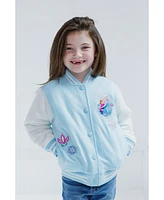 Disney Minnie Mouse Frozen Lilo & Stitch Moana French Terry Varsity Bomber Jacket
