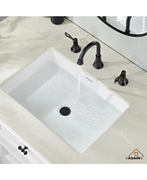 Casainc 8 Inch Widespread 2-Handle Bathroom Sink Faucet with Drain Assembly