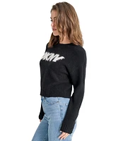 Dkny Jeans Women's Tinsel Logo Boucle Sweater