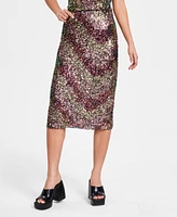 Bar Iii Women's Sequin Pull-On Midi Skirt, Created for Macy's