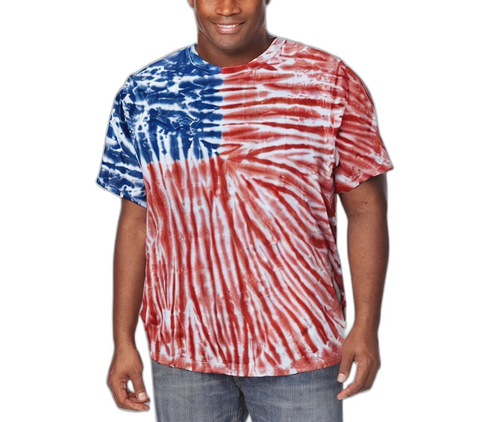 KingSize Men's Big & Tall Lightweight Tie-Dye Crewneck Tee