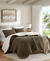 Madison Park Riordan Waffle Knit Chenille -Pc. Comforter Set