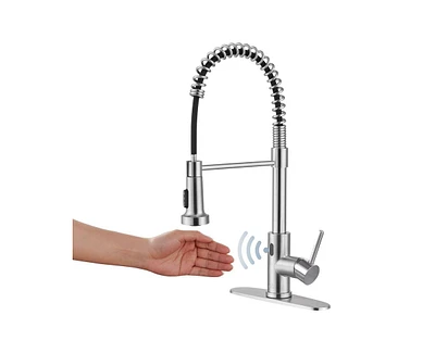 Casainc 1.8 Gpm Pull Down Touchless Sensor Single Handle Kitchen Faucet with Accessories