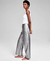 And Now This Women's Metallic Wide-Leg Pants, Created for Macy's