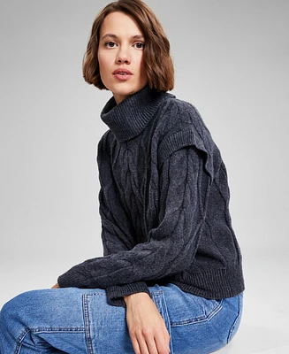 And Now This Women's Cable-Knit Turtleneck Sweater, Created for Macy's