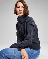 And Now This Women's Cable-Knit Turtleneck Sweater, Created for Macy's