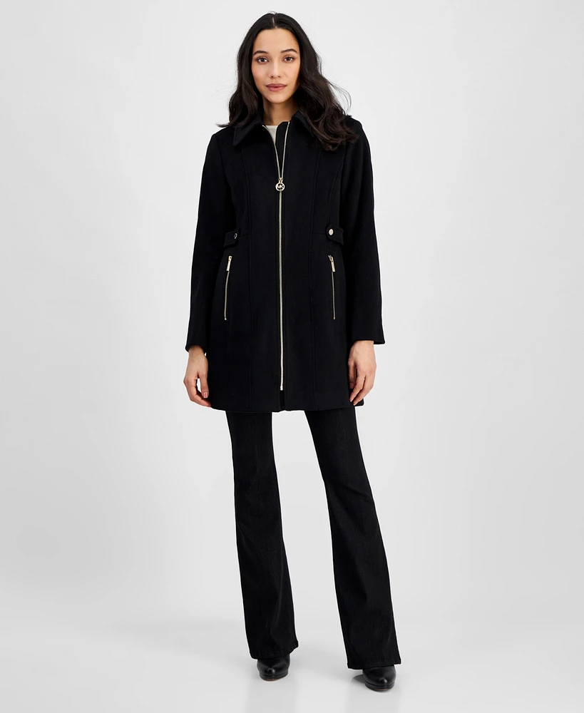 Michael Kors Petite Zip-Front Coat, Created for Macy's