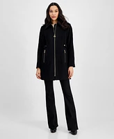 Michael Kors Petite Zip-Front Coat, Created for Macy's