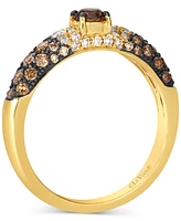 Le Vian Ombre Chocolate Diamond, Chocolate Ombre Diamond & Nude Diamond Ring (3/4 ct. t.w.) in 14k Gold