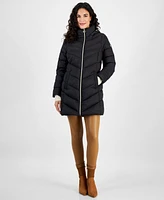 Michael Kors Petite Hooded Packable Down Puffer Coat, Created for Macy's