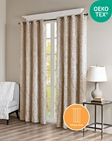 SunSmart Mirage Knitted Jacquard Damask Total blackout curtains for bedroom