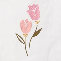Lambs & Ivy Little Garden 3-Piece Embroidered Floral Baby Crib Bedding Set