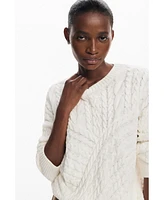 Desigual Women's Herringbone detail sweater