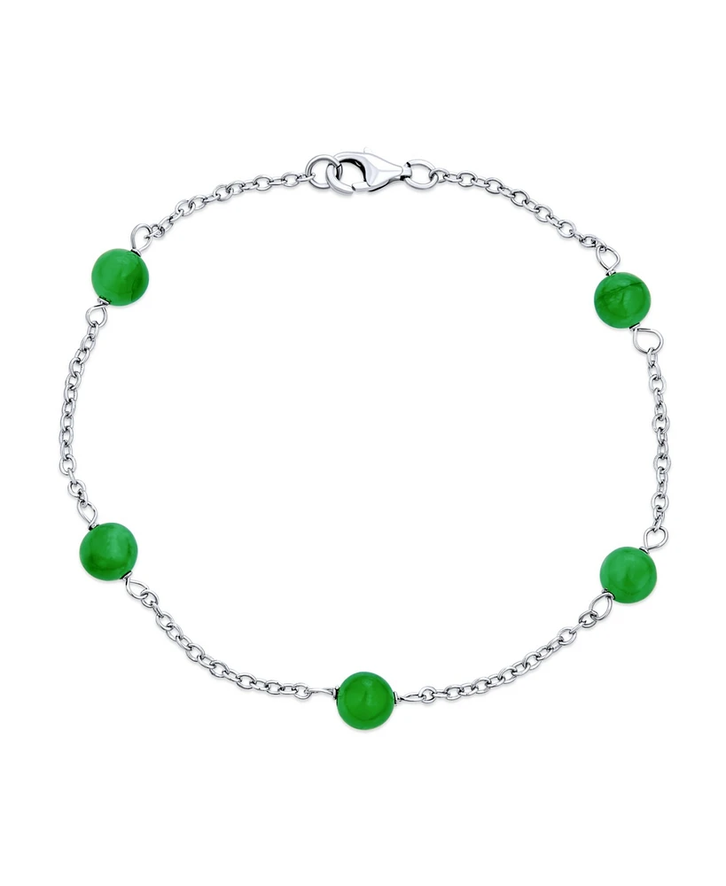 Bling Jewelry Tin Cup Pink Black White Freshwater Cultured 7MM Pearl Natural Green Jade Chain Station Pearls Bracelet For Women Yellow Gold Plated Ste