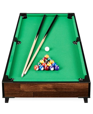 Best Choice Products 40in Tabletop Billiard Table, Pool Arcade Game Table w/ 2 Cue Sticks, Ball Set, Storage Bag