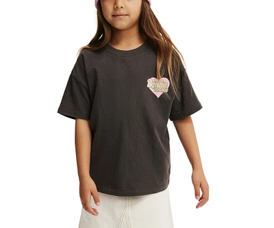 Cotton On Girls Little/Big License Drop Shoulder Short Sleeve Tee