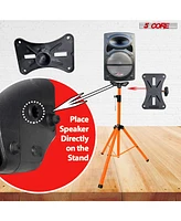 5 Core Speaker Stand Tripod Tall Adjustable 72 Inch Dj Pole Mount Studio Monitor Stands - Orange - 2PCS