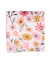 Lambs & Ivy Little Garden Soft Luxurious Pink Floral Warm Fleece Baby Blanket