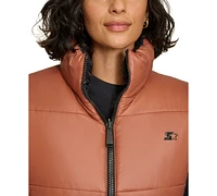 Starter Women's Reversible Zip-Front Puffer Vest