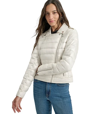 Dkny Jeans Women's Lightweight Zip-Front Puffer Jacket