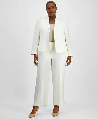Le Suit Plus Shawl-Collar Pant