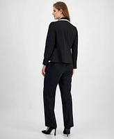 Le Suit Petite Contrast-Tipped Pant