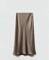 Mango Women's Midi Satin Skirt