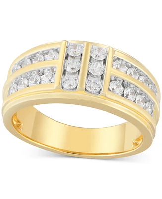 Men's Diamond Multirow Channel-Set Ring (1 ct. t.w.) in 10k Gold