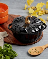 Smith and Clark Iron Works Enameled Cast 2-Qt. Pumpkin Dutch Oven