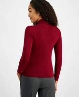 Jones New York Petite Seamless Long-Sleeve Turtleneck Top