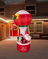 Northlight Lighted Inflatable Feliz Navidad Hot Air Balloon Outdoor Christmas Decoration 8'