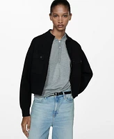 Mango Women's Pocket Knit Jacket