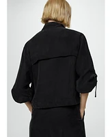 Mango Women's Buckle And Pockets Detail Jacket