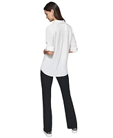 Karl Lagerfeld Paris Women's Embellished Eiffel Tower Button-Down Top